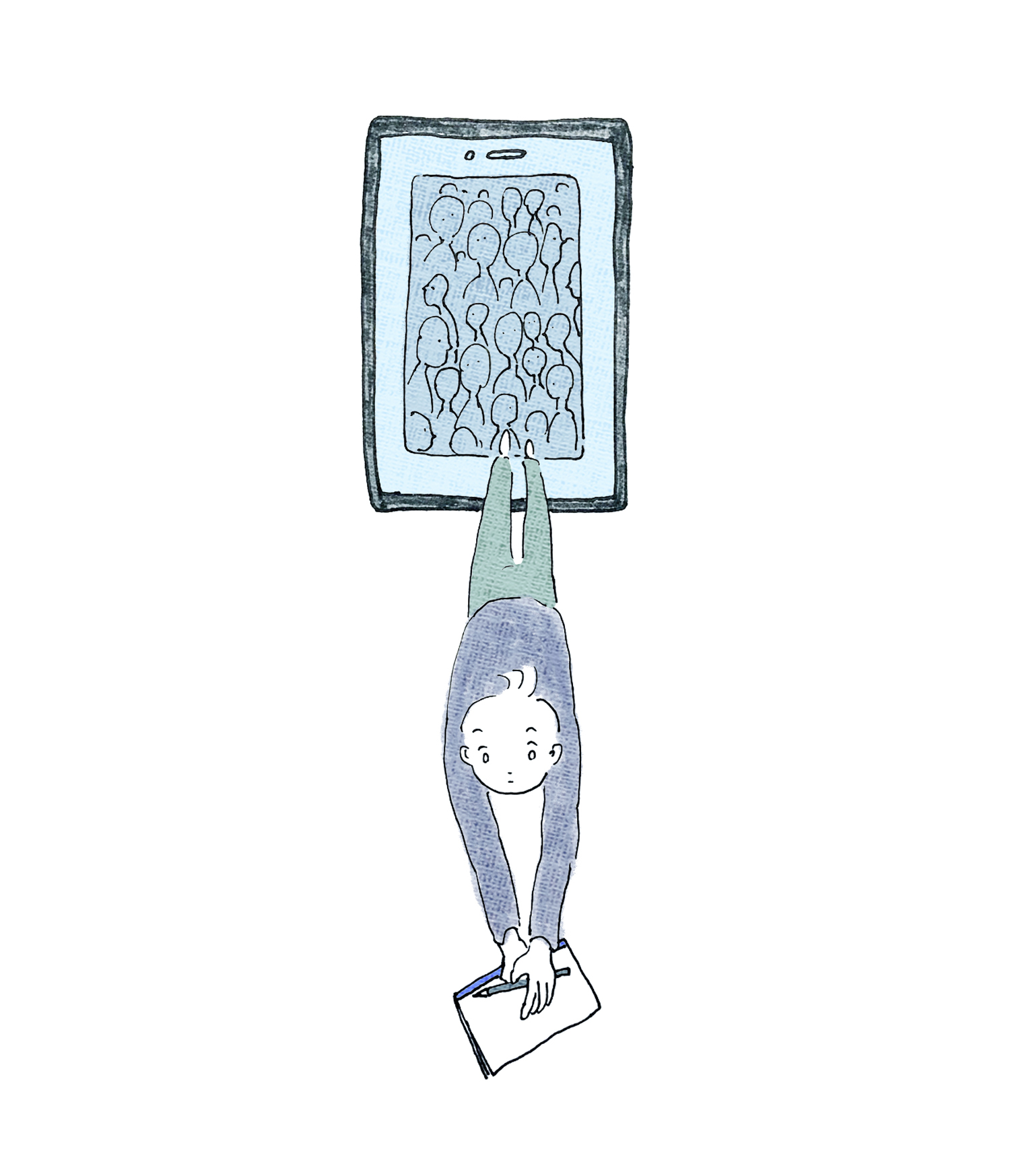 picture for the human get out from the smartphone